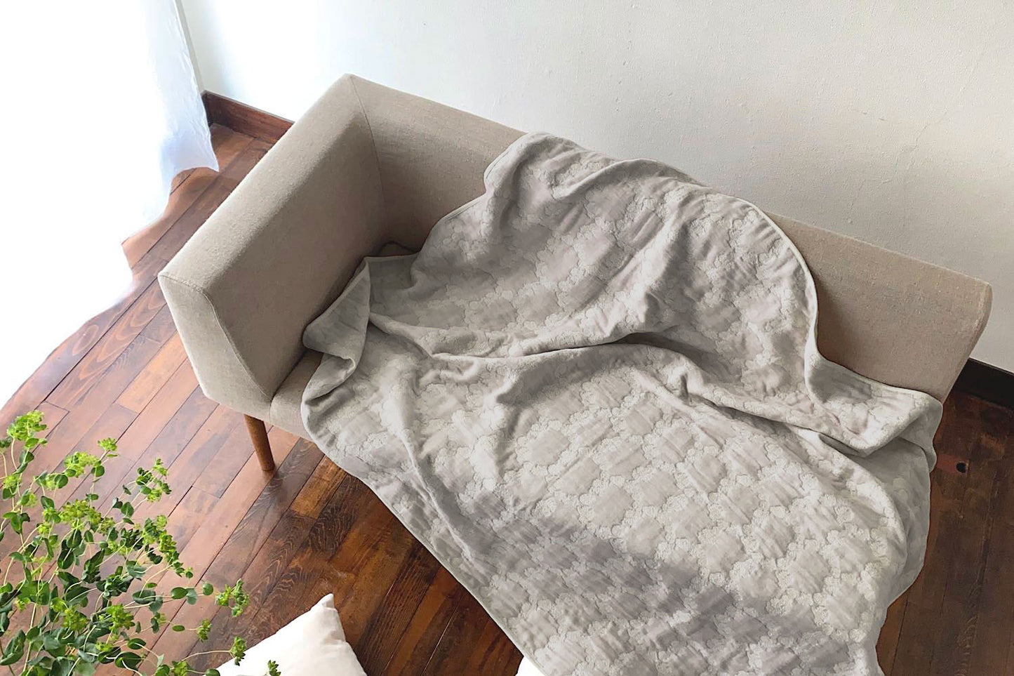 ハーフブランケット|ボタニカルサークル・コーヒー 120x150