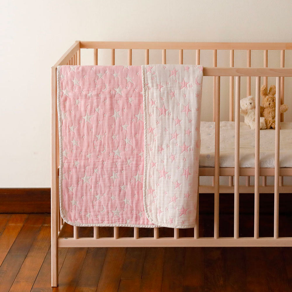 Baby blanket | Star Moon Pink 70×100