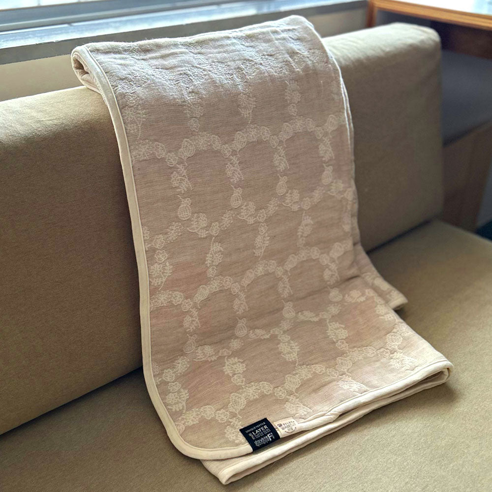 ハーフブランケット｜ボタニカルサークル・コーヒー 120x150