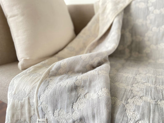 Half Blanket｜Botanical Circle Blueberry 120x150