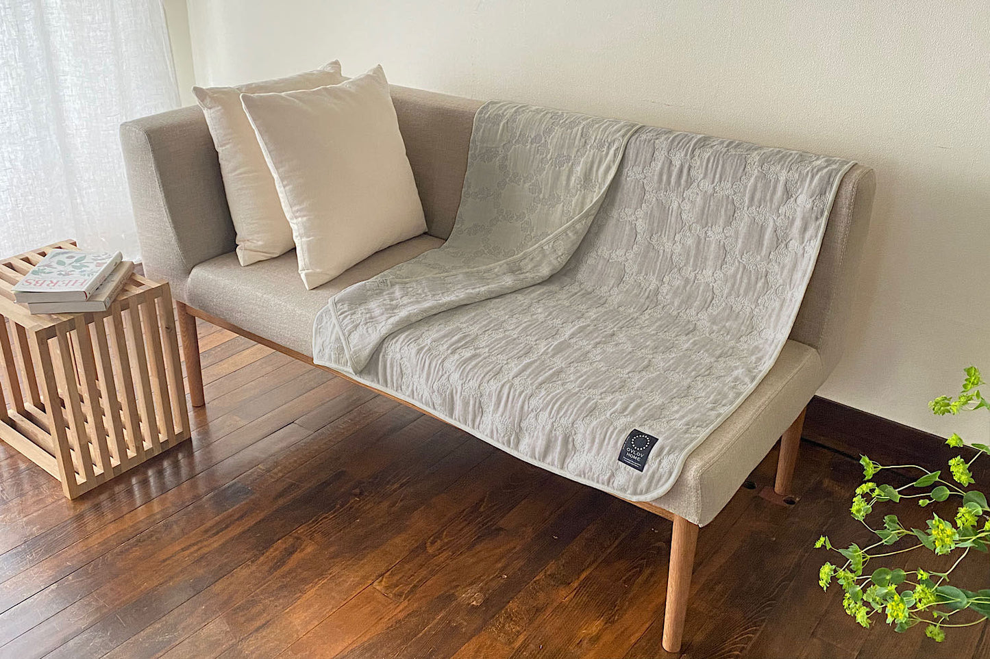 ハーフブランケット｜ボタニカルサークル・コーヒー 120x150