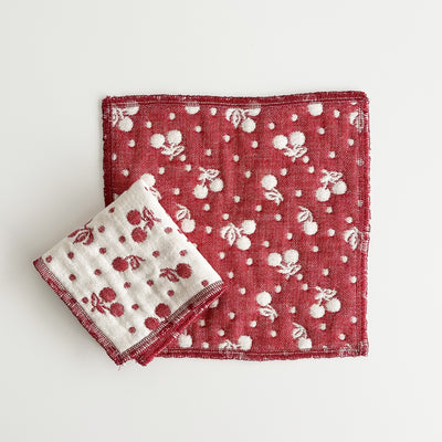 Handkerchief｜Big Cherry Red 25x25