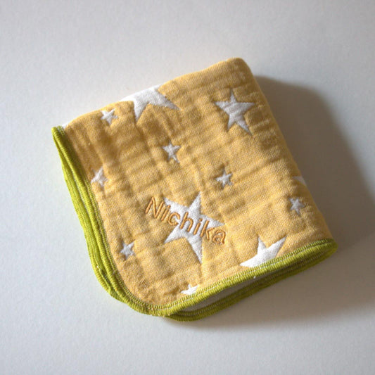 Handkerchief | Star Moon Yellow 25x25