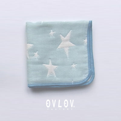Handkerchief | Star Moon Mint Green 25x25