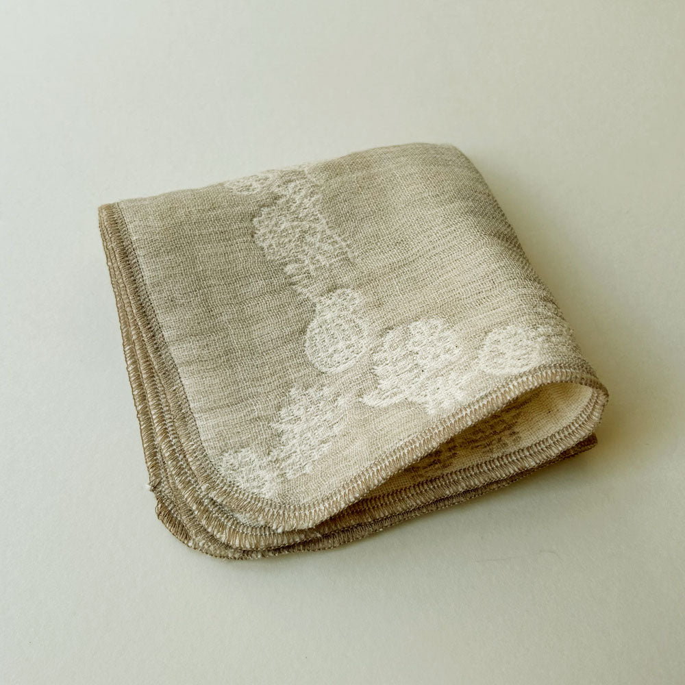 ハンカチ｜ボタニカルサークル・コーヒー 25x25