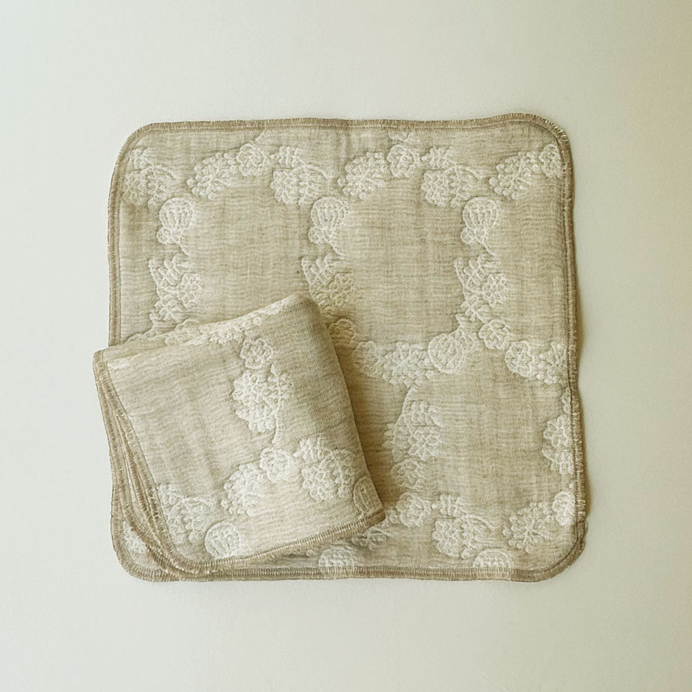 ハンカチ｜ボタニカルサークル・コーヒー 25x25