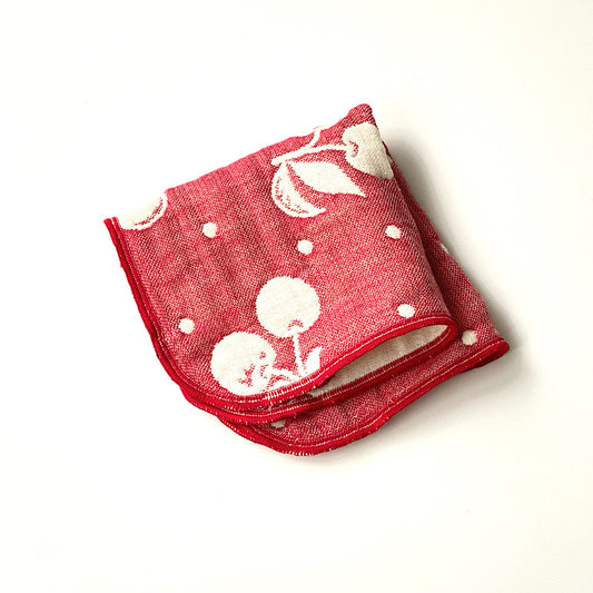 Handkerchief｜Big Cherry Red 25x25