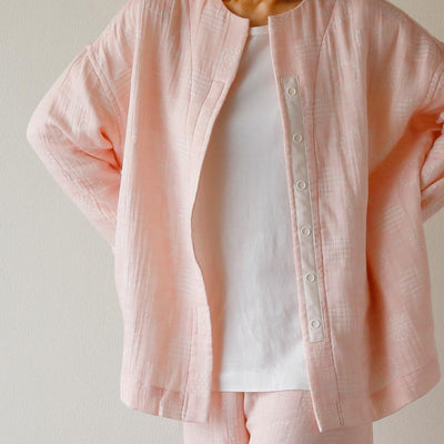 Beautiful Silhouette Gauze Pajamas | Circle, Rose, Pink
