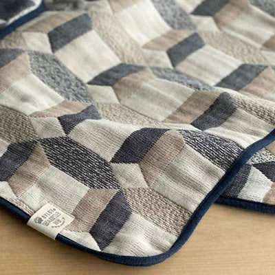 Pillow gauze | Hexagon navy 50x70
